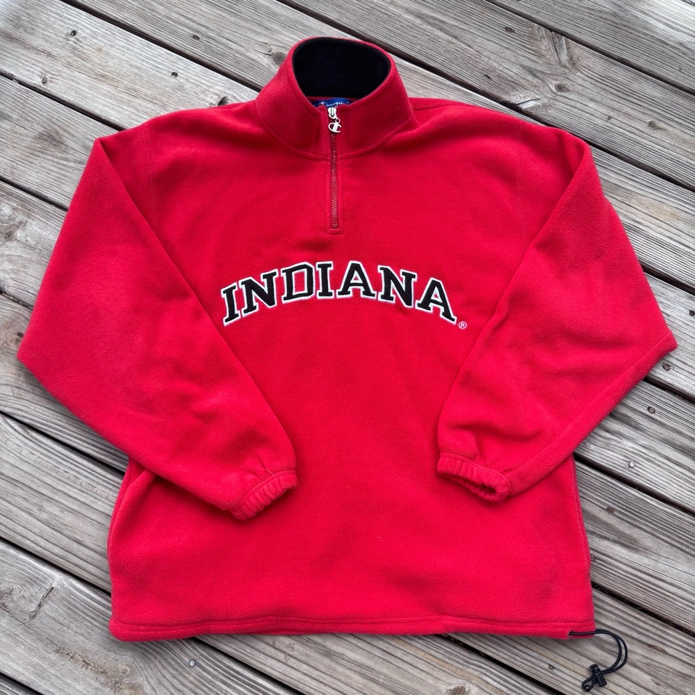 Vintage champion fleece thermal Indiana pullover jacket